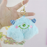 Porte-monnaie figurine petit monstre, porte-clés pendentif pour sacs d'étudiants, objet décoratif, poupée monstre aux grands yeux, jouet en peluche, vente en gros