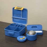 Boîte à bento isotherme en acier inoxydable 304 à 4 compartiments, compatible micro-ondes, motif lapin, pour enfants - Vente chaude