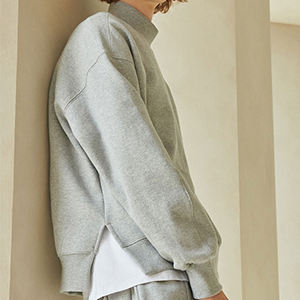 Sudaderas LTD-H1038 <span class=keywords><strong>de</strong></span> Estilo Lujoso y Discreto, con Estampado Personalizado, Logotipo Bordado, Gráfico, Dobladillo Dividido, <span class=keywords><strong>Cuello</strong></span> Alto Ajustado, para Hombre y Mujer - Product Image 2