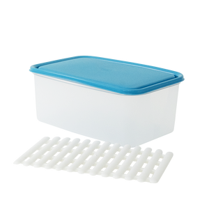 Contenedor de Almacenamiento de Alimentos Frigochef de 4.50 Litros, Rectangular con Rejilla, Organizador de Refrigerador, Contenedores para Preparación de Alimentos - Product Image 1