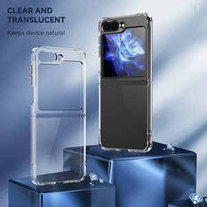 <span class=keywords><strong>Pour</strong></span> <span class=keywords><strong>Samsung</strong></span> Galaxy <span class=keywords><strong>Z</strong></span> <span class=keywords><strong>Flip</strong></span> 5 <span class=keywords><strong>4</strong></span> 3 Clear Slim <span class=keywords><strong>4</strong></span> Corner Built-in Airbags Couverture antichoc <span class=keywords><strong>Protection</strong></span> complète Pliant Dur PC Phone Case - Product Image 3