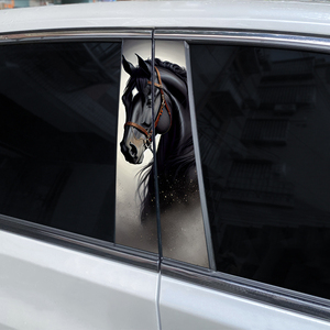 High Quality <strong>Horse</strong> Pattern Car Window Pillar Stickers Auto Accessory Decoration Vehicle Vinyl Wrap Stickers <strong>Decals</strong> - Product Image 3