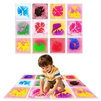 Dalles de sol sensorielles en PVC anti-explosion scellées pour enfants, tapis de jeu anti-stress, jouet éducatif sûr pour la petite enfance
