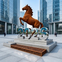 Escultura de animal de acero corten grande, desmontable y de gran tamaño, para exhibición en zoológicos y safaris, venta al por mayor