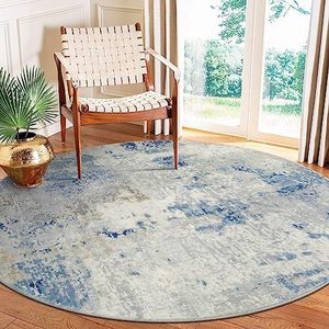 Tapis rond à motif teinté à l'encre, diamètre 8 pieds, résistant aux taches, tapis de salon, décoration intérieure, tapis de sol - Product Image 2