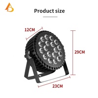AICPOSE Personnalisation 18x18W 6-en-1 RGBWA+UV IP33 Beam 25 DMX512 Projecteur LED Par pour Fête DJ Scène