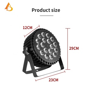 AICPOSE <span class=keywords><strong>Personnalisation</strong></span> 18x18W 6-en-1 RGBWA+UV IP33 Beam 25 DMX512 Projecteur LED Par pour Fête DJ Scène - Product Image 6