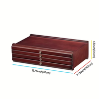 Boîte de rangement en bois avec tiroir et compartiments pour pastels, crayons, stylos, pinceaux de maquillage, boîte de rangement pour fournitures d'artiste en bois