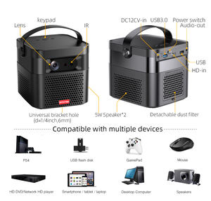 <span class=keywords><strong>BYINTEK</strong></span>-miniproyector portátil U70 Pro 3D, con Android 9,0, Wifi, DLP, 4K, para viajes, con batería, cine - Product Image 2