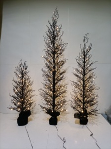 Nhà máy cửa hàng pin + USB powered lãng mạn nhân tạo cây bạch dương đèn bàn với LED 18inch cây bạch dương Bonsai đèn - Product Image 6