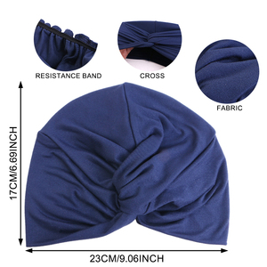 Elastic Double Layer Muslim Twist Turban Headwrap Hijab Chemo <strong>Cancer</strong> Soft Beanies Turbans <strong>Hats</strong> for Women Hair Cover Headwrap - Product Image 2