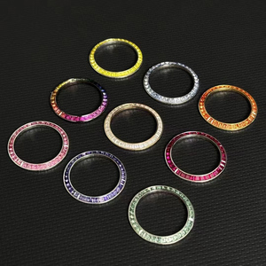 Tùy Chỉnh Màu Sắc Nóng Thép Không Gỉ Đồng Hồ Bezel Sub 40Mm Chèn Tổng Hợp Tạo Ra Sapphire + Cubic Zirconia Đá Quý - Product Image 1