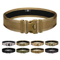 Ceinture tactique multifonctionnelle respirante en nylon avec système MOLLE pour homme, ceinture de chasse rembourrée MOLLE