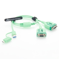Cable Serial USB a Doble RS232 RS485 DB9, Divisor en Y