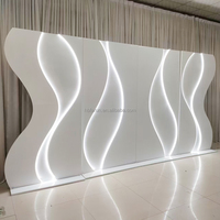 Fond de scène LED FURUN pour mariage avec ondes en S, éclairage décoratif pour hôtels et événements, vente directe fabricant