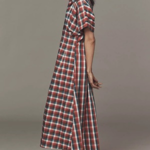 Robe chemise décontractée à volants, motif floral, broderie et dentelle, taille XS, respirante et écologique pour l'été - Product Image 2