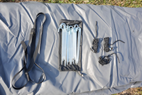 Tente Gonflable 6+6 en Coton TC Imperméable Portable Quatre Saisons à Montage Automatique pour Camping en Plein Air avec Fenêtre Panoramique