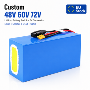 EU Stock Custom 48V 60V <b>72V</b> Lithium <b>Battery</b> Pack for EV Conversion Ebike Scooter with Plug Connector BMS Integrated OEM ODM - Product Image 1