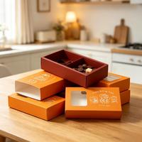 Boîte à tiroirs recyclée de qualité alimentaire, emballage en papier écologique pour chocolat, collations domestiques, logo personnalisé, paquet cadeau de friandises sucrées