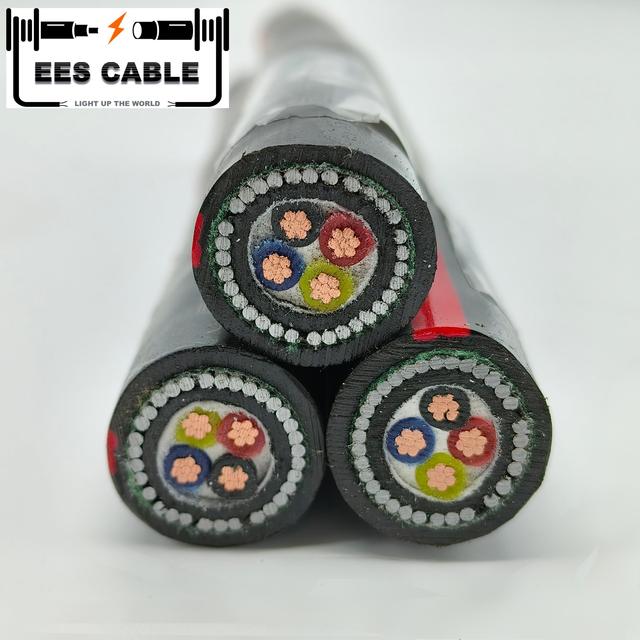 N2XRY YJV32 Swa Steel Armoured XLPE Power Cable Class 2 4G95mm2 4Core with Earth 600/1000V EESCABLE IEC60502-1