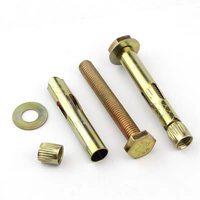 Kit d'ancrage à manchon pour boulons d'expansion, diamètre 10 mm, électrogalvanisé, pour fixation de plaques de base de dalles, travaux de construction