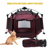 PRODIGY PF001 Parc pop-up pour chiens et chats avec lucarne, tente extérieure/intérieure pour animaux de compagnie avec sac de transport pour le camping et les voyages