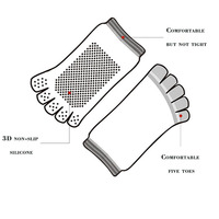 Chaussettes rembourrées à prise personnalisée pour femmes Yoga Pilates Chaussettes de ballet