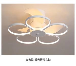 Quiet Modern Ceiling <b>Fan</b> <b>for</b> <b>Bedroom</b>, Flower-Shaped Metal Design, Dimmable LED,6-Speed Energy-Saving Motor, Remote & App Control - Product Image 6