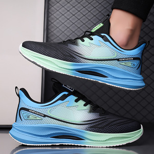 Nouvelles Chaussures de Course pour Hommes Tendance, Respirantes en Maille, à Lacets, Baskets Décontractées d'Automne, Légères avec Semelle en Caoutchouc, Motif Uni - Product Image 4