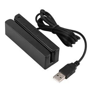 Pembaca Kartu Mesin MSR Mini USB Portabel Magnetic Stripe Mendukung Pembaca Kartu Magnetik Baca Hitam Kustom