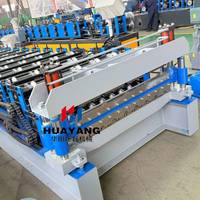 Máquina Automática de Doble Capa para Formar Rollos de Láminas para Techos, Máquina para Fabricar Paneles Trapezoidales y Corrugados con Sistema de Control PLC