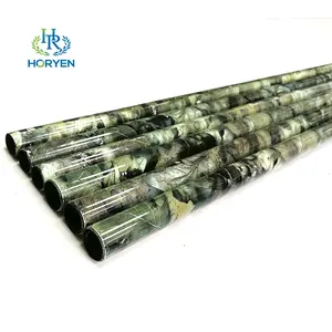 Horyen özelleştirilmiş yeni yeşil yüksek modüllü su transfer baskı karbon fiber kamuflaj tüp