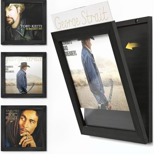 Wooden Wall Mounted Record <b>Storage</b> <b>Box</b> Rectangle Shelf Digital Printing Screw Embedded <b>Photo</b> Frame Display Rack - Product Image 2