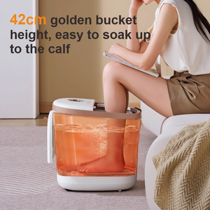 Appareil de pédicure électrique pour usage domestique, bain de pieds massant avec bulles, baignoire pliable pour les pieds, chauffage - Product Image 2