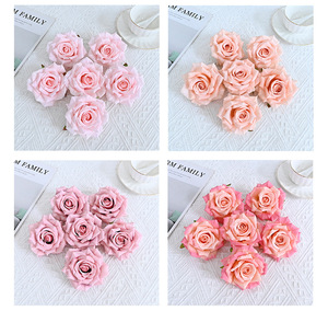 Venta caliente al por mayor <span class=keywords><strong>10</strong></span> cm 20 colores decoración rosa artificial seda rosa cabezas flores - Product Image 5