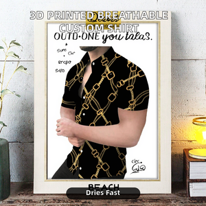 Chemises à manches courtes pour hommes, taille plus, personnalisables, écologiques, respirantes, imprimées en 3D, service OEM, tricot décontracté d'été, vente en gros - Product Image 2