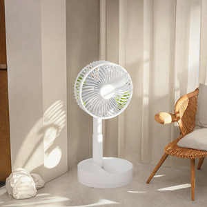 Mini ventilador de escritorio USB recargable ajustable, soporte de Pedestal con batería de 7200mAh, ventilador de mesa de almacenamiento de verano para uso en exteriores, hecho de plástico - Product Image 3