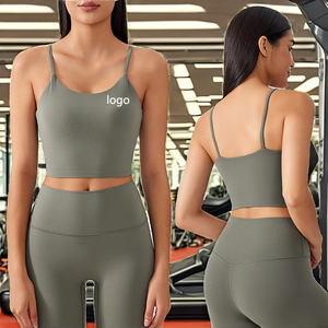 Soutien-gorge de sport pour femme, haut de yoga actif respirant à maintien élevé, extensible dans les quatre sens, avec bretelles réglables, vente en gros - Product Image 2