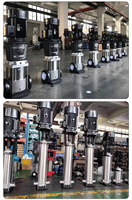 Pompe de circulation verticale CDLF en acier inoxydable sanitaire, haute pression, haute pression de refoulement, avec carter durable, roue épaisse et anti-corrosion