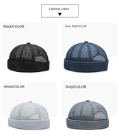 Casquette Docker sans visière en maille avec logo personnalisé, faible MOQ, vente en gros, unisexe, respirante, imperméable, anti-déformation, pour l'été et la plage