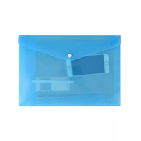 AFFISURE offre spéciale pochette de dossier d'enveloppe personnalisée créative sac de dossier à boutons A4 en plastique PP transparent