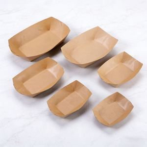 Barquettes en papier pour frites, boîtes d'emballage pour ailes de poulet frites, boîtes personnalisées imprimées pour collations d'enfants, contenants en papier pour restauration rapide - Product Image 2