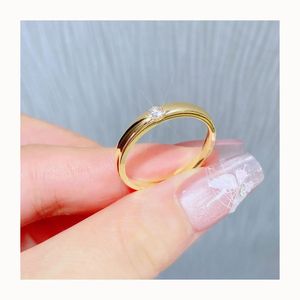 Xinfly Solid18k Real Gold 0.12ct Natural <b>Diamond</b> <b>Ring</b> Wedding <b>Ring</b> - Product Image 1