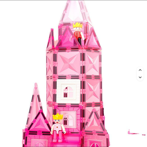 Nuevo Set de Viaje de Bloques Magnéticos STEM, Bloques de Construcción de Plástico Coloridos, Ladrillos Montessori Educativos Ecológicos, Castillo de Ensueño - Product Image 4