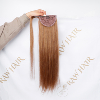 Extensions de cheveux en queue de cheval 100 % naturels, double épaisseur, à enrouler avec cordon, vente en gros