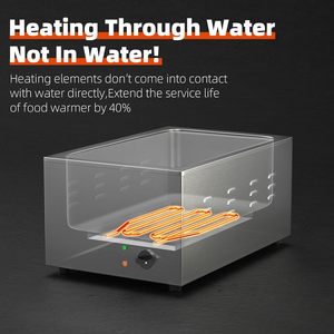 Bain-marie Gastronorm 01-<span class=keywords><strong>1</strong></span>/<span class=keywords><strong>3</strong></span>, chauffe-plats professionnel adapté aux conteneurs Gastronorm (GN) <span class=keywords><strong>1</strong></span>/<span class=keywords><strong>1</strong></span> avec <span class=keywords><strong>1</strong></span>/<span class=keywords><strong>3</strong></span> GN - Product Image 5