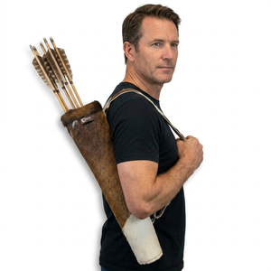 กระบอกใส่ลูกธนูหนังแท้แบบสั่งทำพิเศษสำหรับการล่าสัตว์ ยี่ห้อ Quiver Archery OEM - Product Image 2