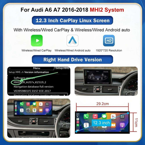 Schermo Multimediale Wireless da 12,3 Pollici con Carplay e Android Auto per <span class=keywords><strong>Audi</strong></span> A6 C7 A7 4G 2011-2018, GPS, Navigazione e Stereo - Product Image 6