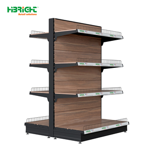 Estante de Exhibición Moderno con Respaldo de Madera Highbright para Supermercados y Tiendas Minoristas - Product Image 2