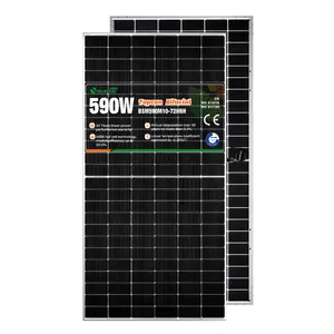 Bluesun 590 W Bifacial Topcon N Tipo Paneles solares transparentes 590 Watt 600W en venta